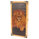 Нарды из карельской березы "Лев" малые