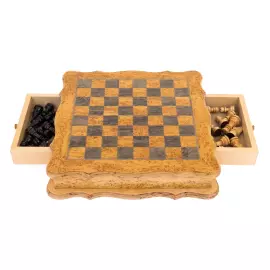 Шахматы из карельской березы "Фигурный край"