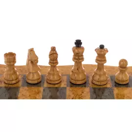 Шахматы из карельской березы "Фигурный край"