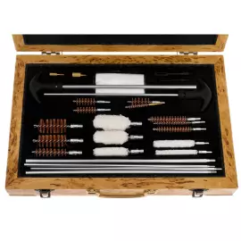 Набор для чистки оружия из карельской березы "Лось" в чемодане, малый