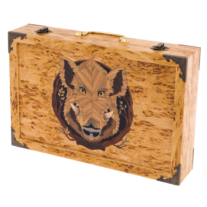 Karelian birch gun cleaning kit "Boar" in a suitcase, small