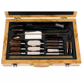 Набор для чистки оружия из карельской березы "Кабан" в чемодане, малый