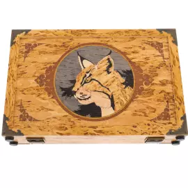 Набор для чистки оружия из карельской березы "Рысь" в чемодане, малый