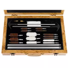 Набор для чистки оружия из карельской березы "Рысь" в чемодане, малый