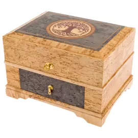 Шкатулка-ларец из карельской березы "Древо"