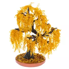 Дерево из янтаря "Ива плакучая"