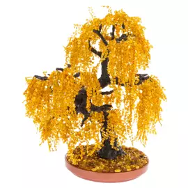 Дерево из янтаря "Ива плакучая"