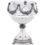 Victoria crystal cup vase with silver plating