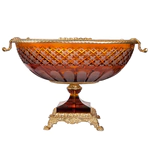 Empire amber crystal bowl