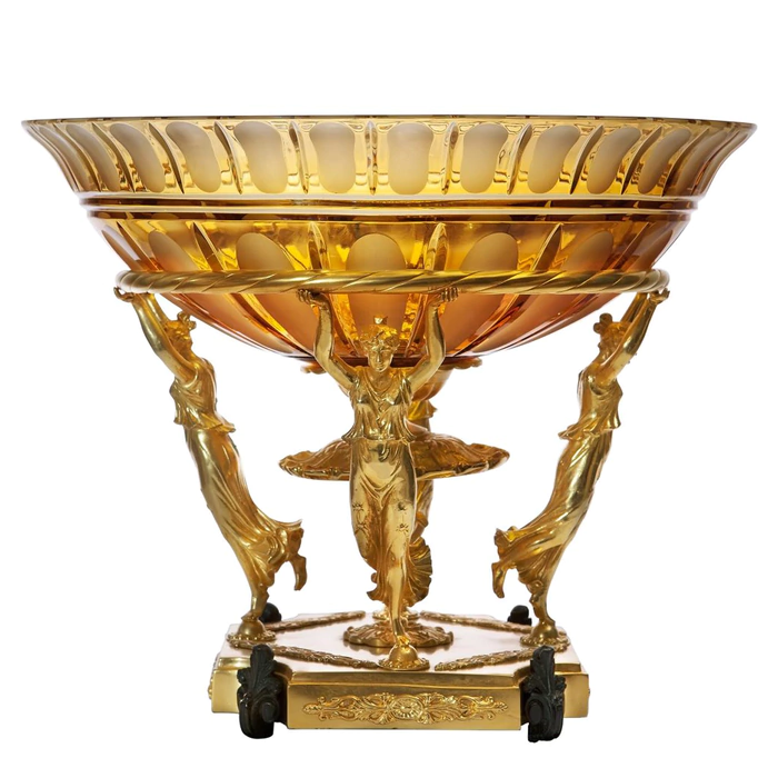 Amber crystal bowl "Four Graces"