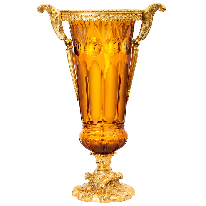 Amber crystal vase "Cup of the Sun"