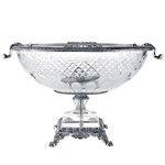 Empire crystal bowl with silver plating