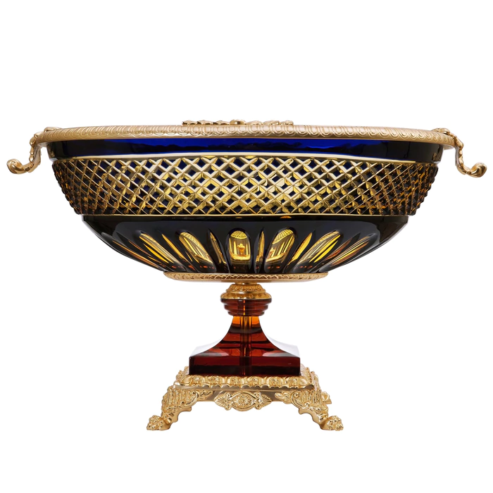 Amber-blue Empire crystal bowl