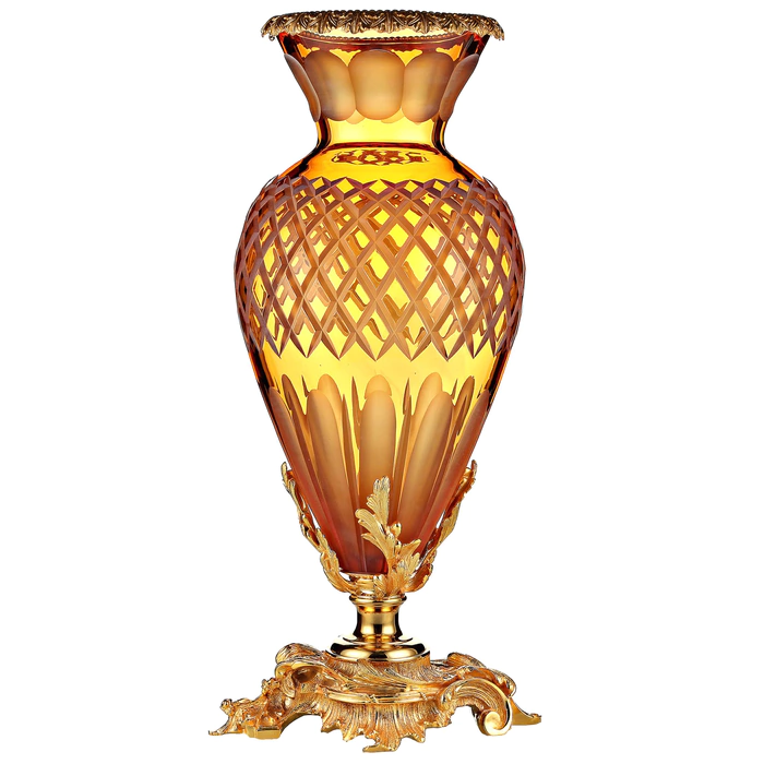 Amber crystal vase "Grand Opera"