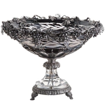 Crystal bowl "Dionysus" with silver plating