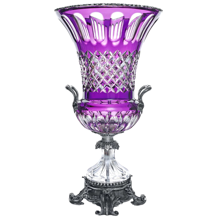 Vase made of colored crystal "Palazzo"