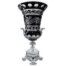 Black crystal vase "Palazzo"