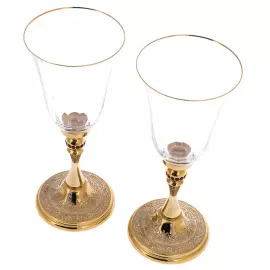 Набор бокалов для вина "Виноград" на 2 персоны, Златоуст