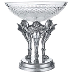 Crystal vase "Sphinxes" with silver plating
