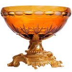 Arabesque amber crystal bowl