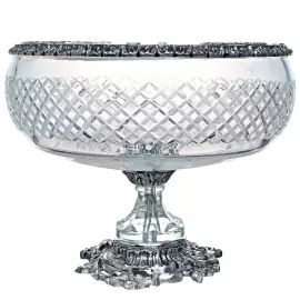 Чаша из хрусталя "Грильяж" с серебрением