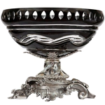 Arabesque black crystal bowl