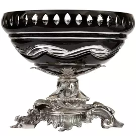 Чаша из черного хрусталя "Арабеска"