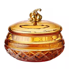 Шкатулка из янтарного хрусталя "Грильяж"