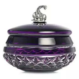 Шкатулка из цветного хрусталя "Грильяж"