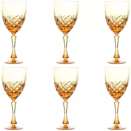 Набор бокалов из янтарного хрусталя "Амбер" на 6 персон