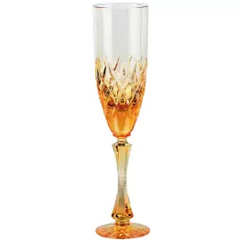Набор бокалов для шампанского "Амбер" из янтарного хрусталя, на 6 персон