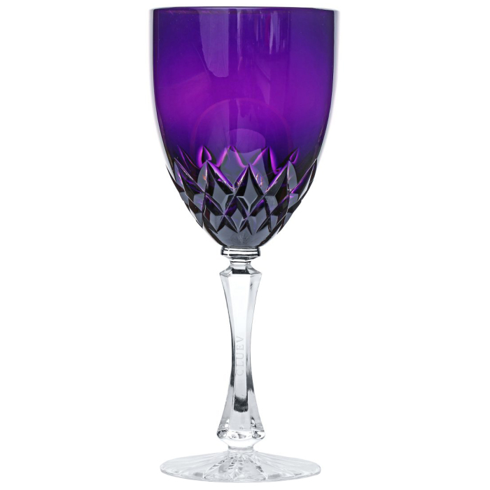 Wine glass "Grillage" made of colored crystal