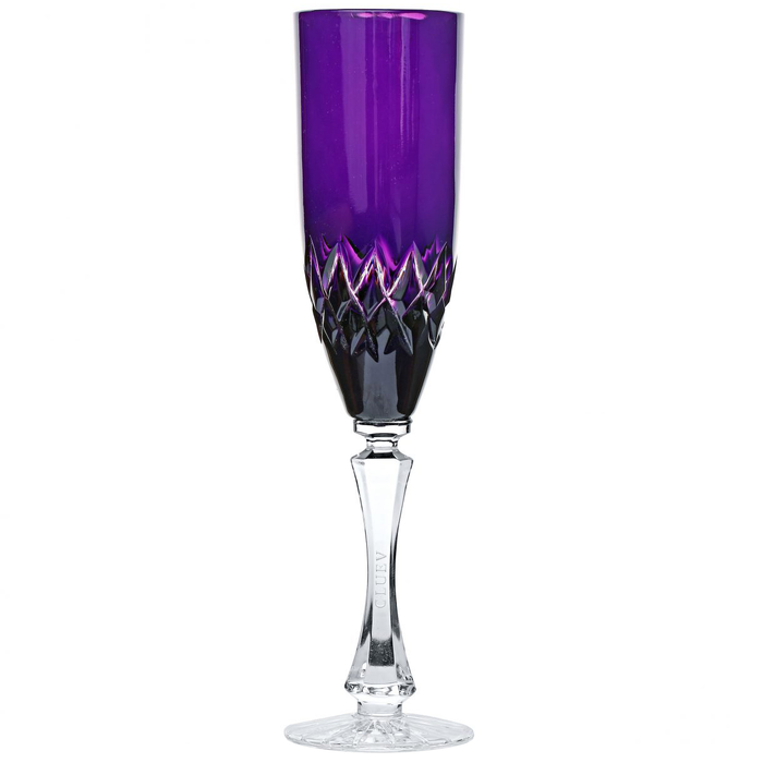 Champagne glass "Grillage" made of colored crystal