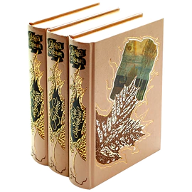 Подарочные книги в кожаном переплете "Есенин. Лучшее" в 3-х томах