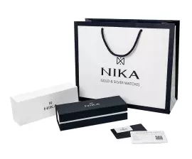 Roller pen with silver and black diamond "Wave"