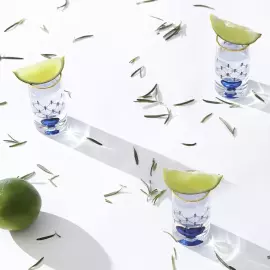 A set of vodka glasses "Cobalt grid" for 4 people