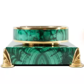 Подставка-монетница из малахита "Чаша"