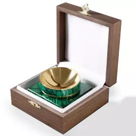 Подставка-монетница из малахита "Чаша"