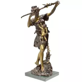 Bronze sculpture "Girl with a baby"