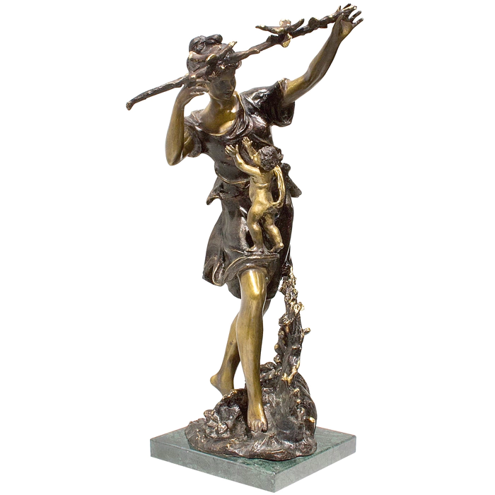 Bronze sculpture "Girl with a baby"