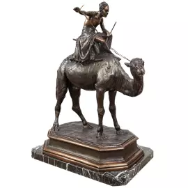 Скульптура бронзовая "Араб на верблюде"