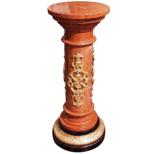 A pair of Corinth marble pedestals