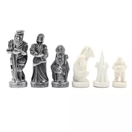 Шахматы из креноида и долерита "Средневековье" с фигурами из мрамолита