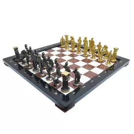 Шахматы из мрамора и креноида "Мифология"