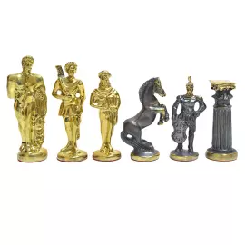 Шахматы из мрамора и креноида "Мифология"