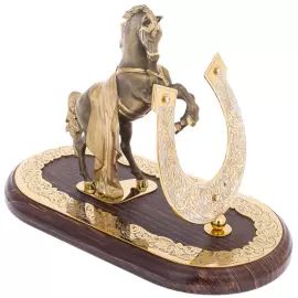 Statuette "Horse with a horseshoe" patina, Zlatoust