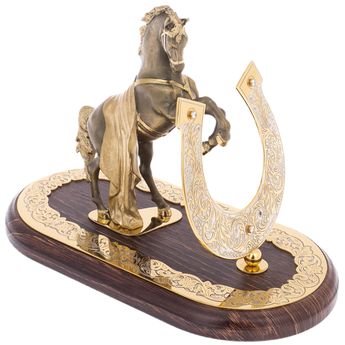 Statuette "Horse with a horseshoe" patina, Zlatoust
