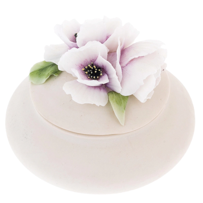 Small "Pea" box with poppy and forget-me-not