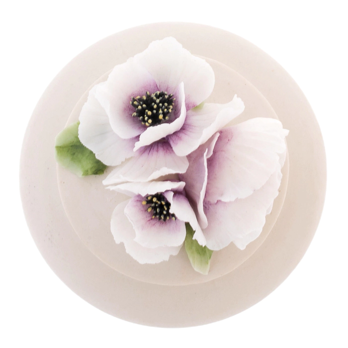 Small "Pea" box with poppy and forget-me-not