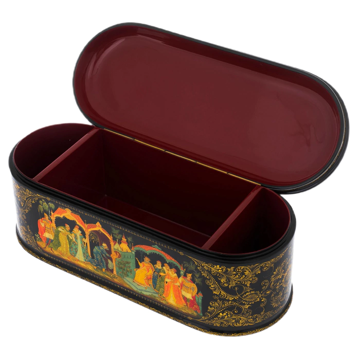 The box of Palekh "Golden cockerel" Zakharova A.